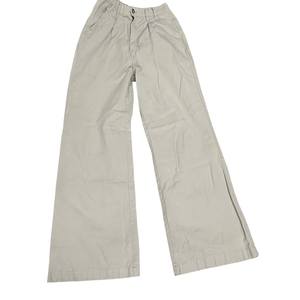 Arizona Jean Company Women's Wide Leg Cream Pants